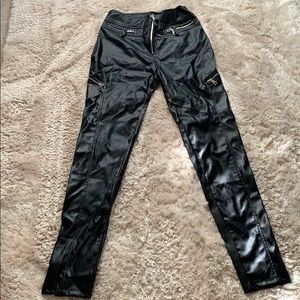 Vegan Leather high waist pants